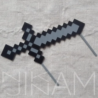 Dortový zápich Meč Minecraft